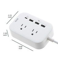 JOTO 2 Outlet Surge Protector Power Strip with USB Smart Charger (4 Port,5V 7.4A),with Type C Charging Port, 6.6ft... N11