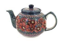Polish Pottery Jungle Flower Teapot