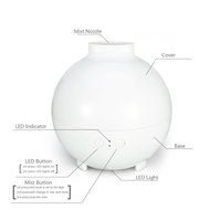 Aromatherapy Humidifier Essential Oil Diffuser 600ml Ultrasonic Cool Mist Whisper-Quiet Humidifier with LED Warm... N7