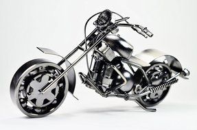 Metal sculpture - Retro Classic Handmade Iron Motorcycle unique metal art decor - home d&eacute;cor (Copper tainted GTO1... N5