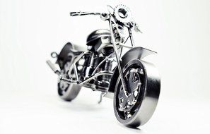 Metal sculpture - Retro Classic Handmade Iron Motorcycle unique metal art decor - home d&eacute;cor (Copper tainted GTO1... N6