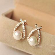 New Fashion Womens Crystal Rhinestone Ear Stud Earrings Piercing Gift N5