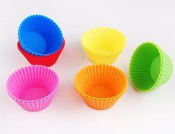 Silicone Baking Cups Muffin Cupcake Liners Molds Set - 12 Pack Premium Reusable &amp; Nonstick - Standard Size Baking... N4