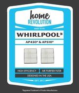 2 Whirlpool 1183054K (1183054) Home Revolution Brand Air Purifier HEPA Filter Replacement N2