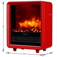PuraFlame Octavia White 12 inch Portable electric Heater, Eco freindly, 1500W N9