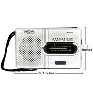 STree Mini Portable Pocket AM FM Radio Built-in Speaker with Telescopic Antenna, Silver N6