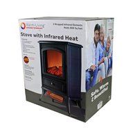 LifeSmart LifePro 1500W Infrared Quartz Fireplace Stove Heater | LS-IFS-MEG N3