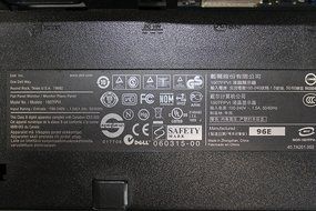 DELL 1907FPVT DELL 19 LCD FLAT PANEL MONITOR N5