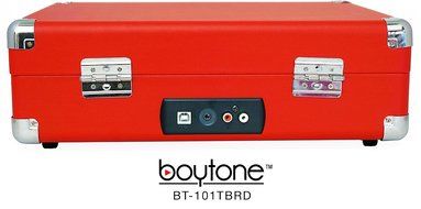 Boytone BT-101TBWT 5 in 1 Briefcase Record Player AC-DC Built in Rechargeable Battery, With 2 Stereo Speakers... N18