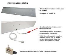 Awoco 1200 CFM Commercial Indoor Air Curtain with Heavy Duty Door Switch, 36-Inch N6