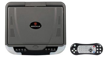 Rockville RVM18FD-BK 18&quot; TFT Black Flip Down Car Monitor w/ USB/SD/Video Games N24