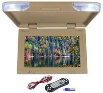 Rockville RVM18FD-BK 18&quot; TFT Black Flip Down Car Monitor w/ USB/SD/Video Games N25