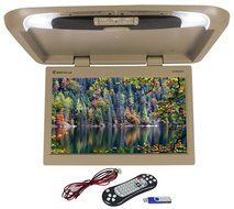 Rockville RVM18FD-BK 18&quot; TFT Black Flip Down Car Monitor w/ USB/SD/Video Games N32