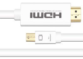 A-tech 25ft Mini Displayport (Mini Dp) to Hdmi Male Adapter Cable for Apple Macbook, Macbook Pro, Macbook Air... N8