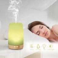 Essential Oil Diffuser, Euph 100ml Wood Grain Cool Mist Humidifer Ultrasonic Aromatherapy Oil Diffuser with 7... N8