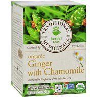 Traditional Medicinal Organic Ginger with Chamomile Tea - 16 Bags