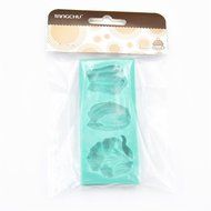TANGCHU Soft Silicone Cake Mold Vegetable Shape 4.3*1.93*0.7inch Green N4