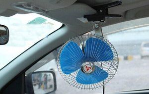 Hooshion 12V Car Vehicle Cool Fan Mounting Clip Truck Mini Air Fan Cooler Oscillating with 1.2 Meter Cable for... N13