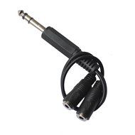 VIMVIP 6.35mm 1/4 TRS Stereo Male to Dual 2 x 3.5mm Stereo Female Adapter Splitter Cable N2