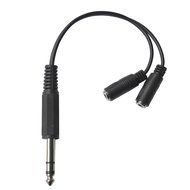 VIMVIP 6.35mm 1/4 TRS Stereo Male to Dual 2 x 3.5mm Stereo Female Adapter Splitter Cable N3