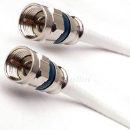 150ft WHITE MADE IN USA OUTDOOR 3GHZ RG-6 Coaxial Cable 75 Ohm (DISH NETWORK Satellite TV or Broadband Internet...