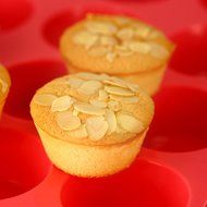MIREN Non-Stick Silicone Muffin Cupcake Baking Pan - Standard Size - 12 Cups - 2 Pack(Red and Orange) N4