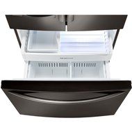LG Stainless Steel 24 cu. ft. Ultra Capacity 3-Door French Door Refrigerator with Dual Ice Makers, Black N5