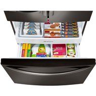 LG Stainless Steel 24 cu. ft. Ultra Capacity 3-Door French Door Refrigerator with Dual Ice Makers, Black N6