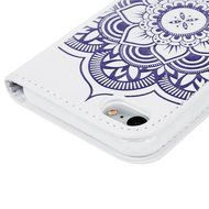 iPhone 7 Case (4.7 inch) - Wallet Folio Flip Embossed Campanula PU Leather Case with Stand Card Slots Slim Fit... N35