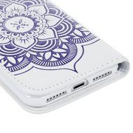 iPhone 7 Case (4.7 inch) - Wallet Folio Flip Embossed Campanula PU Leather Case with Stand Card Slots Slim Fit... N36
