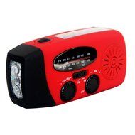 VORCOOL Portable Multi-functional Emergency Solar/Hand Crank Dynamo/USB Powered AM/FM Radio 3-LEDs Flashlight...