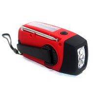 VORCOOL Portable Multi-functional Emergency Solar/Hand Crank Dynamo/USB Powered AM/FM Radio 3-LEDs Flashlight... N2