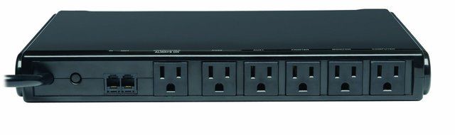 Tripp Lite Isobar 6 Outlet Under-Monitor Surge Protector, Dual USB Charging Ports, 8 ft. Cord, &amp; $100K INSURANCE... N4