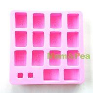 Mom&amp;pea 0609 Mahjong Mixed Shaped Silicone Mould for Fondant Cake Sugar Paste Cake Decoration 3d Cake Toppers... N5