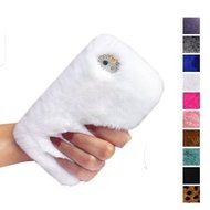 iPhone 7 Plus Case,Inspirationc Luxury Stylish Bling Fluffy Cover Plush Rabbit Hair Fur Cases Decorative Handmade... N10