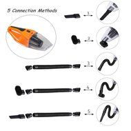 Car Vacuum Cleaner 120W, iTavah 12V 4000PA Suction Portable Handheld Wet Dry Auto Hand Vacuum (ORANGE),14.7FT(... N2