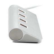 Portable Premium 4 Port Aluminum USB Hub with 11 inch Shielded Cable for iMac, MacBook Air, MacBook Pro, MacBook...