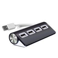 Portable Premium 4 Port Aluminum USB Hub with 11 inch Shielded Cable for iMac, MacBook Air, MacBook Pro, MacBook... N2