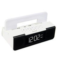 TIVDIO RT-4504 FM Dual Alarm Clock Radio with USB Charging for Smartphones Battery Backup LED Display Sleep Timer... N5