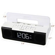 TIVDIO RT-4504 FM Dual Alarm Clock Radio with USB Charging for Smartphones Battery Backup LED Display Sleep Timer... N6