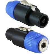 GLS Audio Speaker Plug Adapter 1/4" to Twist Lock 4 Pole &amp; 2 Pole - Compatible with Neutrik Speakon NA4LJ, NA4LJX... N2