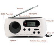 TIVDIO RD-612 Dynamo Emergency Solar Hand Crank FM/AM/NOAA Weather Alert Radio with Flashlight Smart Phone Charger... N8