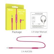 Jabees AUC101 3 Feet 3.5mm Male to 3.5mm Male Stereo AUX Replacement Headphone Audio Cable with In-Line Remote... N18