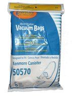 16 Kenmore I Ultra Care 50570 Sears Vacuum Bag, Canister Vacuum Cleaners, 609315, Replaces Sears 20-50570,