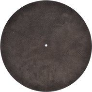 Genuine Leather Turntable Platter Mat - Black Embossed Snakeskin N2