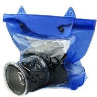Luniquz DSLR SLR Camera Waterproof Bag Housing Case Pouch Cover for Canon Nikon -Blue N3