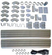 Central Vacuum Installation Kit For All Homes Rough-in Built-In CVac 3 Inlet Kit With Pipe by Zvac with 48 Foot... N15