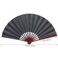 Tinksky Men Folding Bamboo Blank Hand Fan Wedding Party Gift (Black) N7
