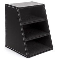 Amariver Black Pu Leather Remote Control/controller Tv Guide/mail/cd Organizer/caddy/holder N2