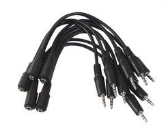 YCS Basics 3.5mm Splitter Cable 1 Female / 2 Male (Not for mixing or combining audio sources)